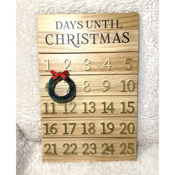 Threshold Christmas Wood Countdown Calendar NEW - Picture 5 of 6